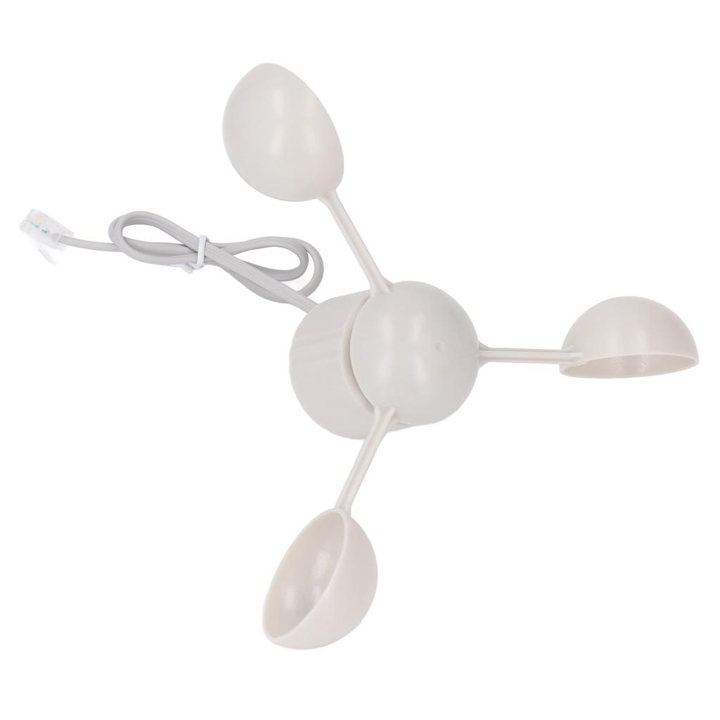 Anemometer Cup Speed Measuring Sensor Cup RJ11 Connector 3 Cups Wind Direction Gauge for Weather
