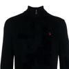 Polo Ralph Lauren Ss23 Pattern Logo Embroidered Print Half-Zip Pullover Long Sleeve Sweatshirt Men sweatshirt Black 710859939003-003