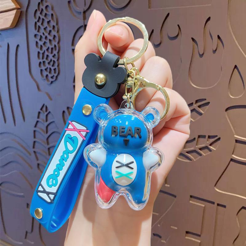 Cute Cartoon Strap Bear Keychain Bag Doll Pendant Car Bag Keychain Pendant Small Gift