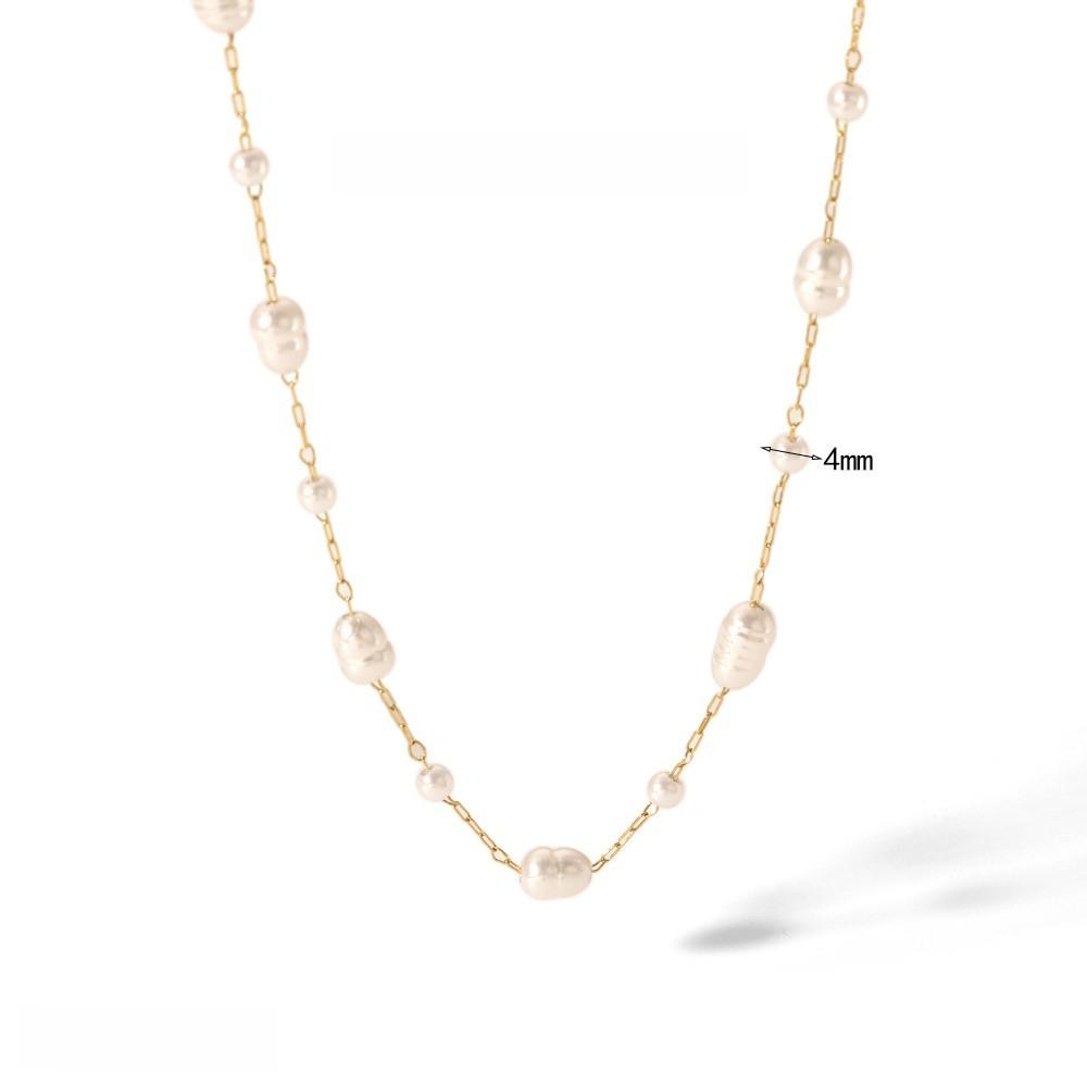 Style Heart Pearl Necklace For Women With Star Pendant And Olink Chain