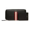 Bally Tirk Embossed Travel Wallet Men Wallet Black 6232134