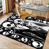 Office Rug Skeletons, Halloween theme 3D Printed Anti-Slip Rug-Machine Washable for Living Room