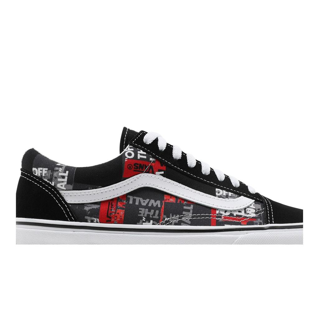 Vans Old Skool 'Packing Tape - Black' (Unisex) Black / Red / True White Skateboard Shoes VN0A4U3BWZ4