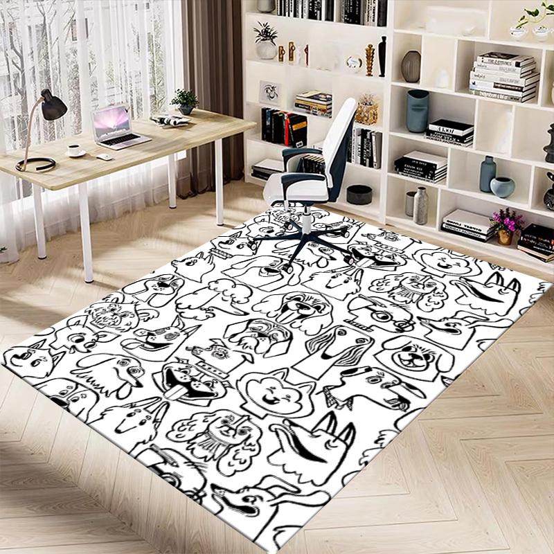 1PC Dog Pattern Extra Large Non-Slip Floor carpet, Office, family, bedroom, Studio - Large Area RugJ0326