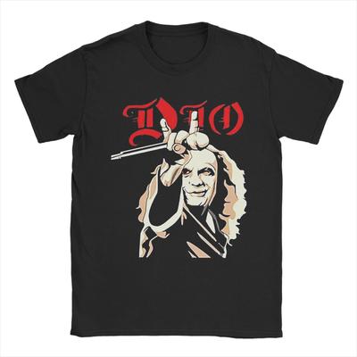 DIO Rockband Baumwoll-T-Shirt für Herren Sommer Klassische T-Shirts Rundhals Harajuku Tees Übergroßes Design Tops