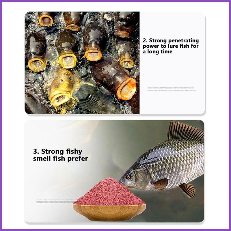 Isca falsa de minhoca vermelha de alta pureza para pesca Premium em pó vermelho para minhoca/pó de camarão 30G