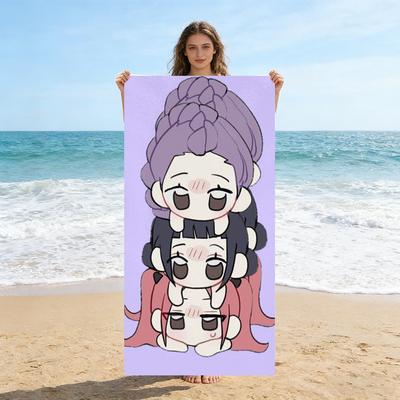 1pc Cute K-pop Beach Towel Quick-Drying Super Towel For Beach Pool Sport Yoga Gym Home Towel Gift for Friends Sand Free Towel