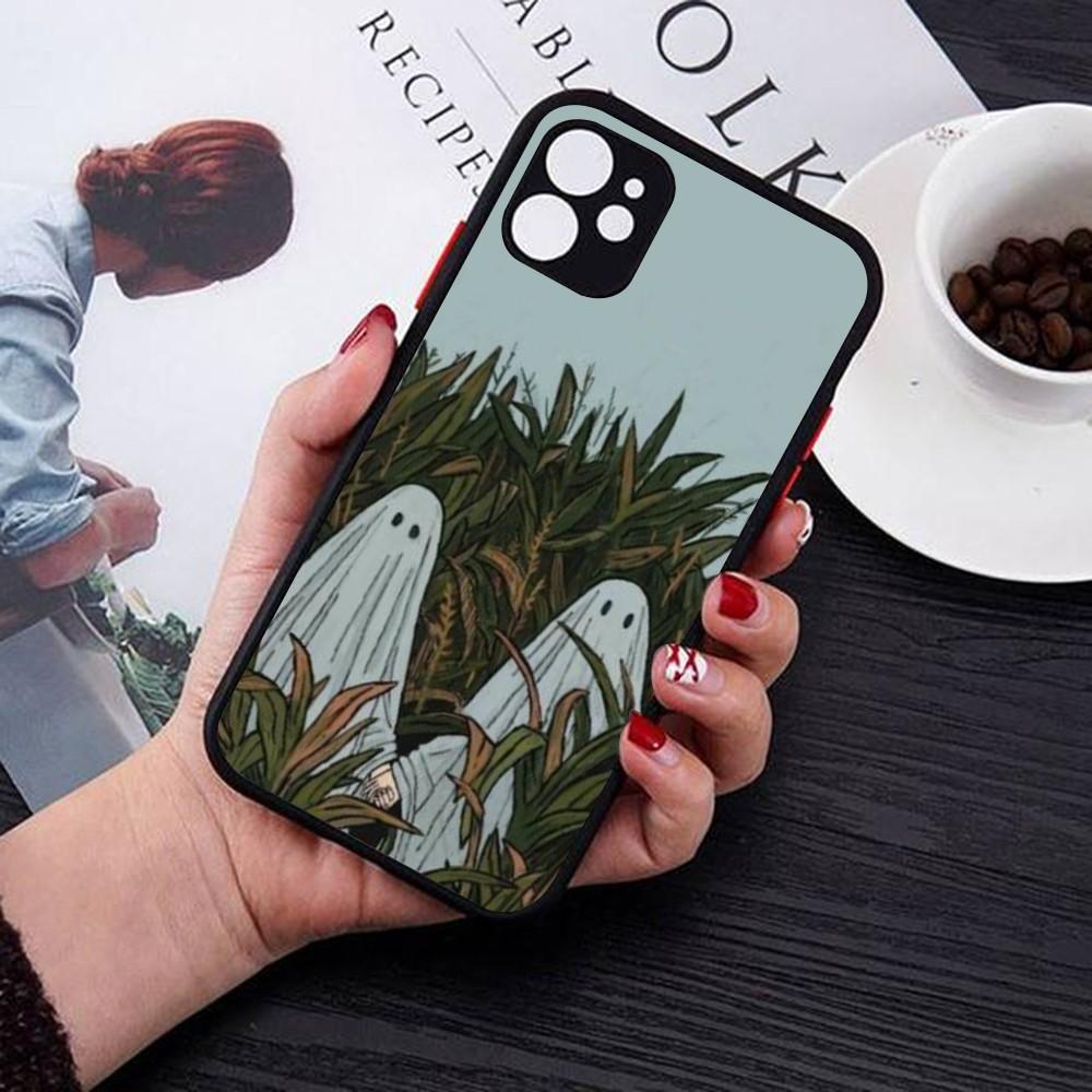 Little Ghost Phone Case For IPhone 14 11 12 13 Mini Pro Max 8 7 Plus X XR XS MAX Translucent Matte Cover