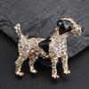 Sparkling Dog Brooch Novelty Lapel Pins Fashion Jewellery Pins  Suit Coat Accessories
