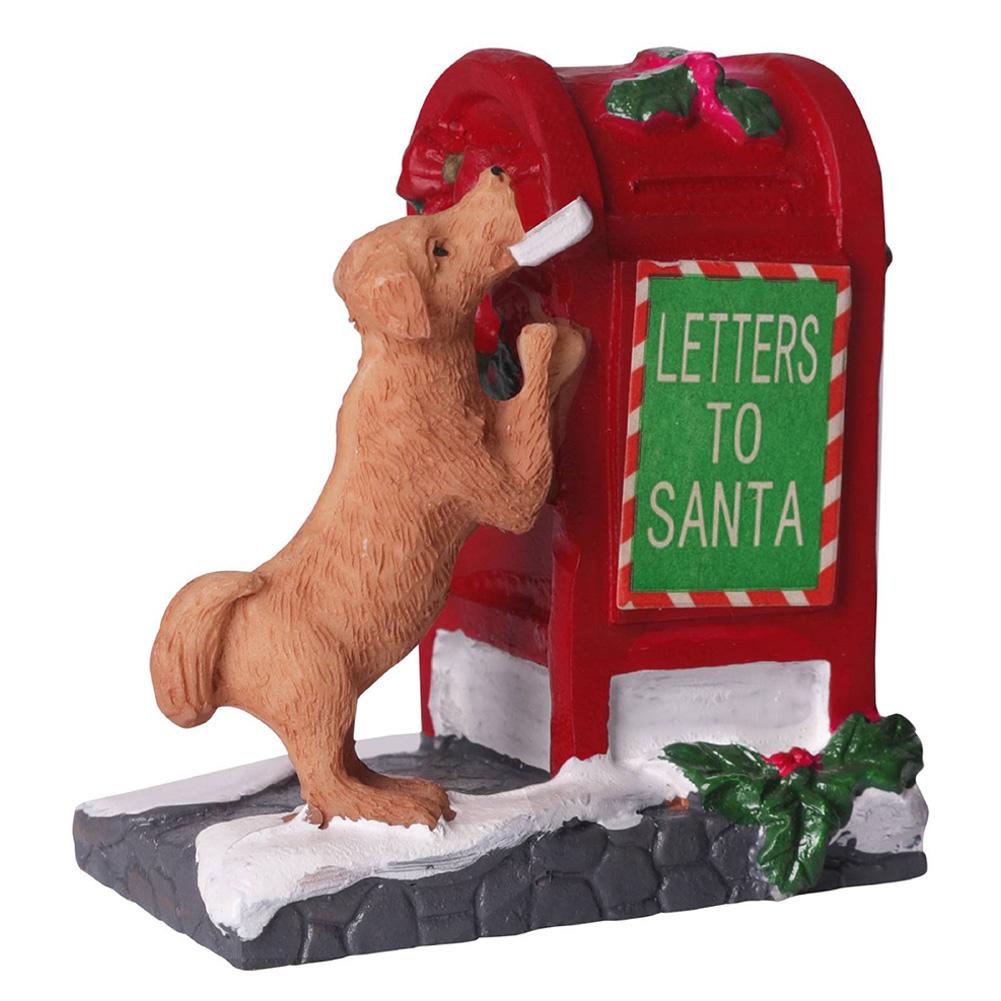 

Christmas Santa Claus Figurine Decor Santa Mailbox Villages Sets Cartoon Animal Statue Resin Ornaments Home Decor New Year Gifts