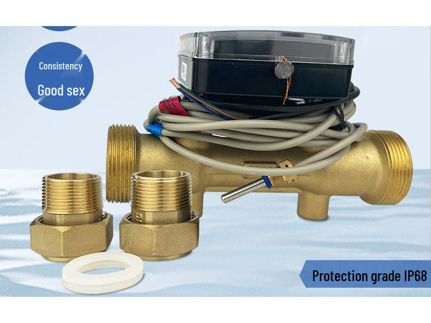 Long-Range Ultrasonic Heat Meter with Digital Display, Lithium Battery, Heating Pipeline Type, IP68-Rated Household Water Meter