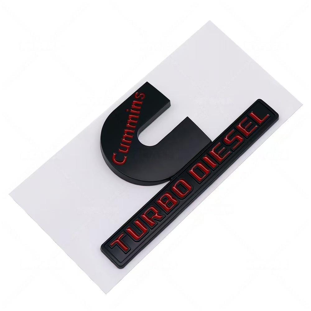 1 pezzo ABS Cummins Turbo Diesel Badge Adesivo Auto Logo Posteriore Adesivo Paraurti Posteriore Portellone Bagagliaio Adesivo Parafango Laterale Emblema Styling Accessori