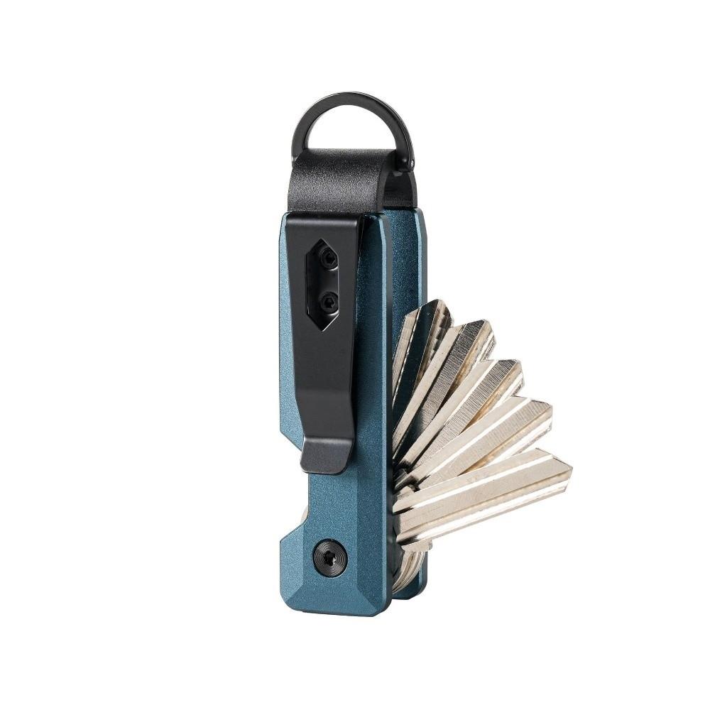 New Aluminum Alloy Key Organizer Minimalist Durable Metal Keychain Holds 1-6 Keys Multi-functional Key Storage Clip Daily Carry