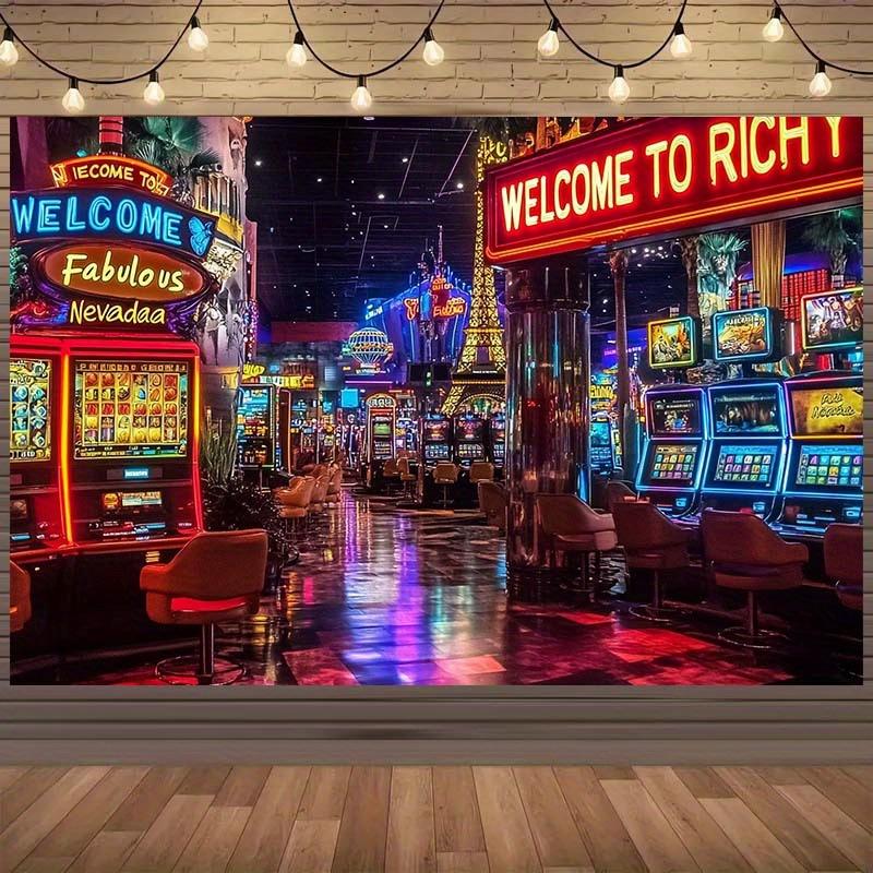 1 piece of photo background cloth. This background cloth showcases the vitality and luxury of the Las Vegas casino