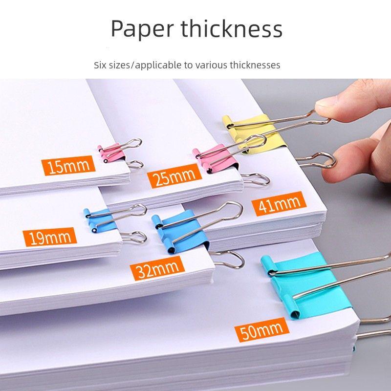 Large and Medium Size Small Size Office Office Supplies Bill Folder Multi-Specification Material Clip Classification Iron Clamp Storage Wholesale