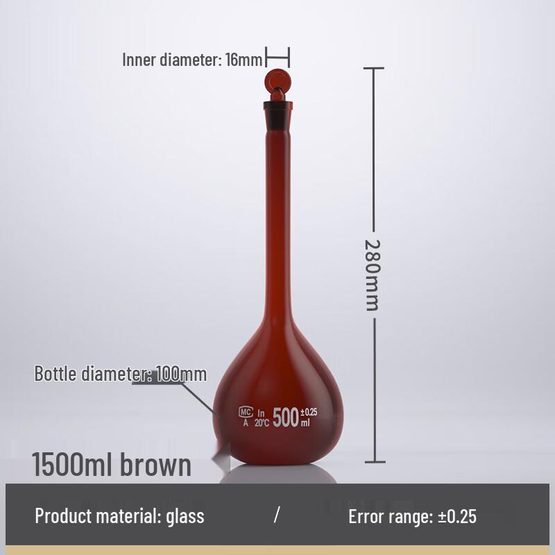 Class A Volumetric Flask with Ground-Glass Stopper