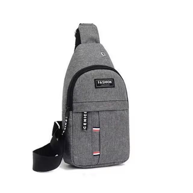 Men's Fashion Canvas Waterproof Chest Bag, Multifunctional Sling Crossbody Bag For Outdoor Sports Travel Hiking Camping