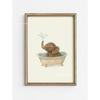 Cute Animal Bubble Bath Wall Art Cute Bathroom Animal Poster Kids Funny Toilet Paper Canvas Print for Nursery Home Decor Gifts