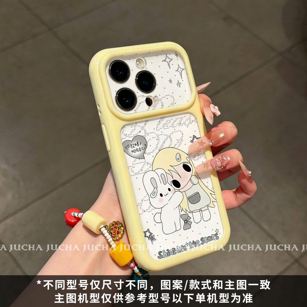 Applicable To Apple 11Pro Mobile Phone Case Personalized Cartoon Iphone11 Animation New 11 All-inclusive Girl and Rabbit