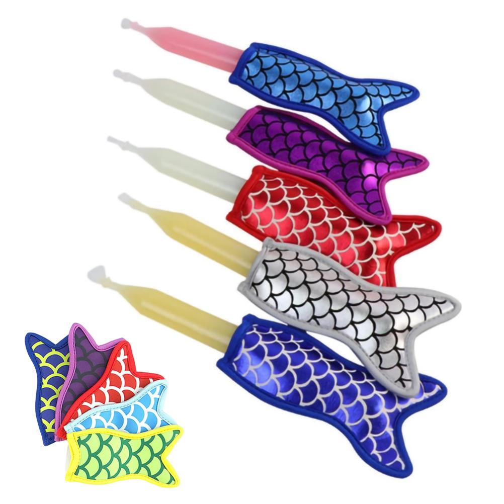 5Pcs Sicle Holder Bags Mermaid Ice  Sleeves Freezer Reusable Neoprene Sicle Covers for Summer