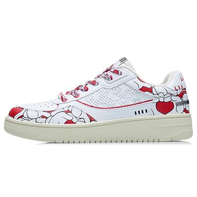 Li Ning Disney X  Comfortable Versatile Low-Top Skate Shoes Men Sneakers White Red AGCS145-1