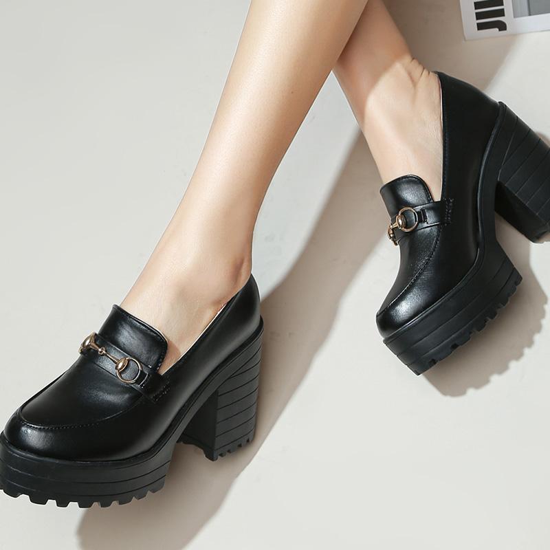 B/talons hauts pour femmes, chaussures simples, plateforme imperméable, talons épais, chaussures basses, grande taille, chaussures toutes saisons