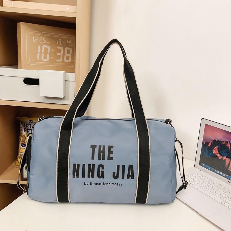 

Нейлонова тканинна сумка для жінок великої місткості 2024, нова проста та універсальна сумка для ділових подорожей на одне плече, дорожня сумка преміум-класу синій