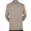 Abrigos de Lana de Otoño e Invierno para Hombre, Hombres de Mediana Edad, Chaquetas de Lana de Cuello Alto Casual de Negocios, Abrigos Largos de Lana para Hombre