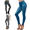 Women Jeans High Waist Slim Denim Print Stretch Pencil Pants for Work