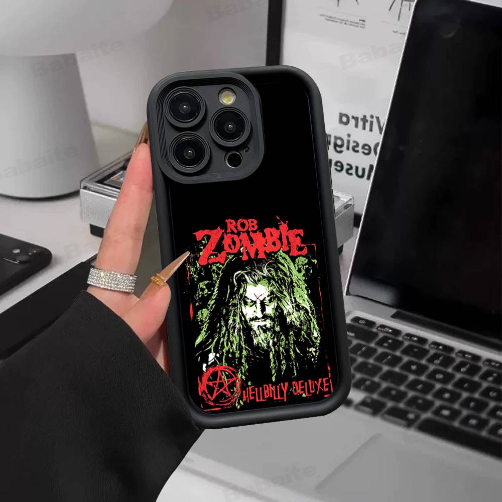 Retro Singer R-Rob Z-Zombie Phone Case For IPhone 17 16 15 13 11 12 14 Pro Max Plus Silicone Cover Shell
