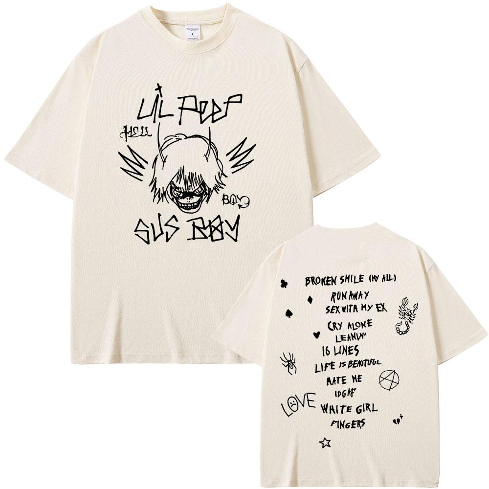 Hot Rapper Lil Peep Sus Boy Graphic Tshirts Come Over When Youre Sober T Shirts Unisex Fashion Hip Hop Oversized Tshirt