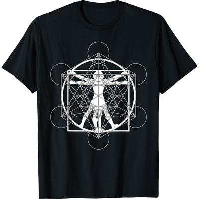 Da Vinci Merkaba Sacred Geometry T-Shirt