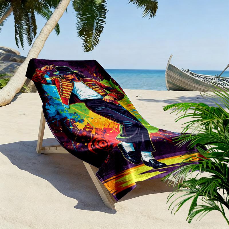 Michael Jackson Thriller Dance Poster Beach Towel Beach Towel For Vacation Photos Portable For Travel Seaside Quickdrying Swim Towel