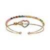Fashion Heart Pendant Bracelet With Zirconia In Gold Plating For Womens Elegant Jewelry