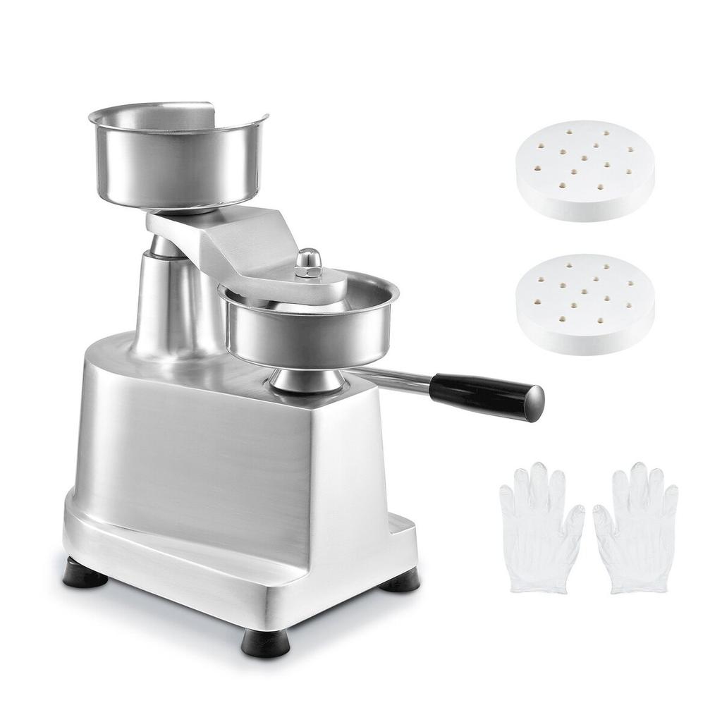 Commercial Burger Patty Maker, 130mm/5inch Hamburger Beef Patty Maker, Heavy Duty Food-Grade Stainless Steel Bowl Burger Press Machine, Kitchen Meat