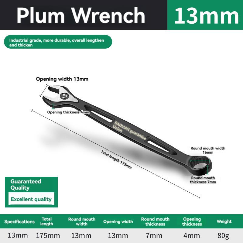 Durable Ratchet Wrench 8-32mm Plum Blossoms Open Combination Wrench Two-Way Double Fast Ratchet Wrench Auto Repair Tools