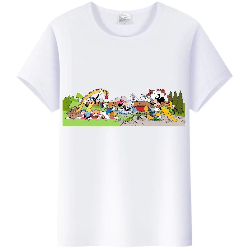 Kawaii Cartoon Mickey Mouse Loose Clothes Summer Blouses T-shirt White Gothic Tees Harajuku Tops Tshirt Unisex