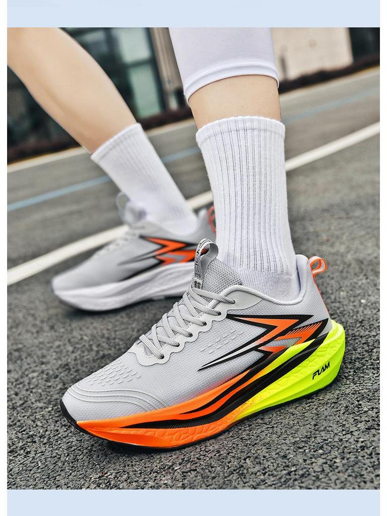 Męskie Buty Wyścigowe z Płytką Węglową - Lekkie Amortyzujące, Edycja Jesień 2025 dla Uczniów i Młodzieży.