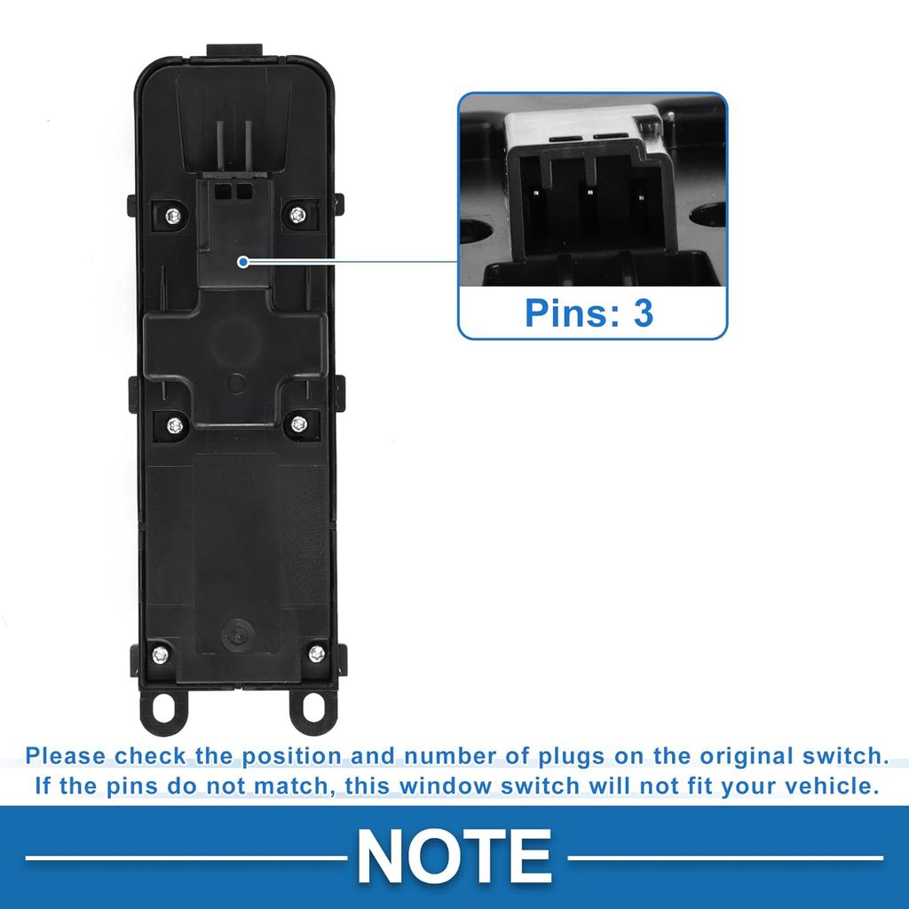 Power Window Switch Front Left Driver Side Window Control Switch for Land Rover Discovery Sport 2015-2018 Black