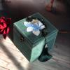 Mehrere Stile Dreischichtige Aufbewahrungsbox Stickerei mit Blumenmuster Kosmetikbox Armband Schmuckorganizer Ohrringe Halsketten Hängegestell