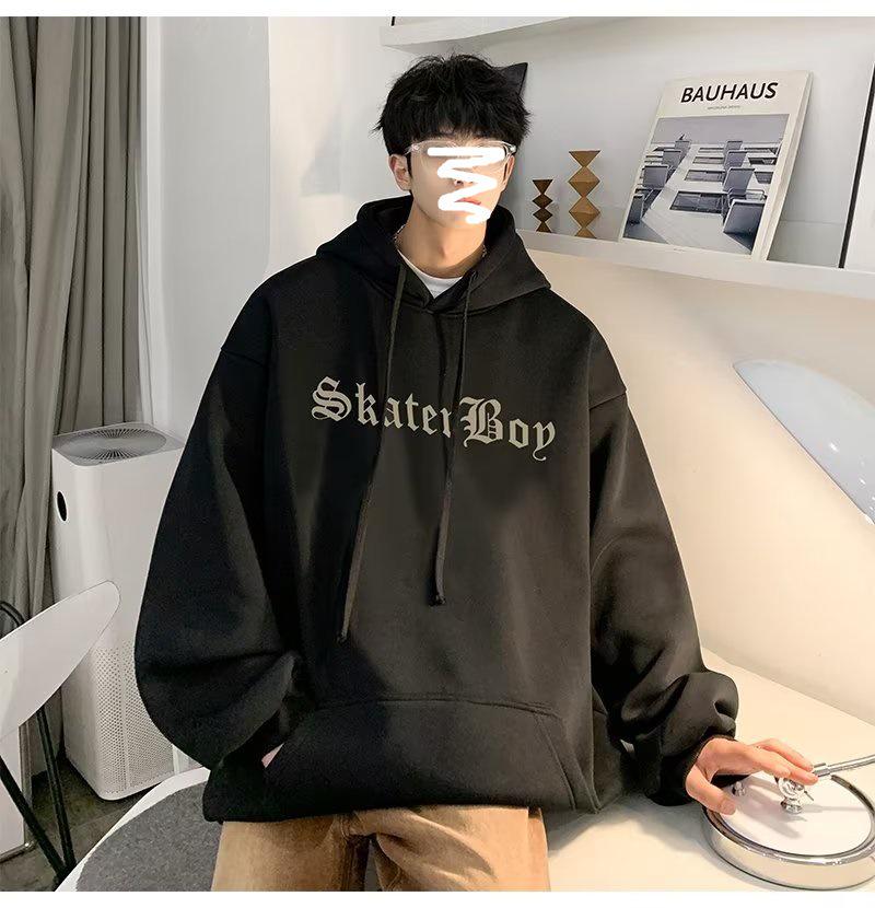 High-End European & American Streetwear Hoodie for Men - Oversized, Heavyweight, Trendy Autumn/Winter Jacket