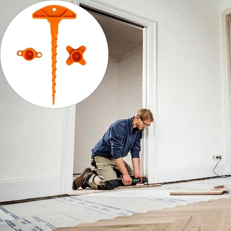 High Visibility Orange Caulk Guns Nozzle Cleaner Helical Design Plastic Construction Multi Purpose Unclogging Tool