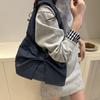 Modische und minimalistische Denim-Umhängetasche mit exquisiter Schleife, Nische, Pendler-Tragetasche KTY