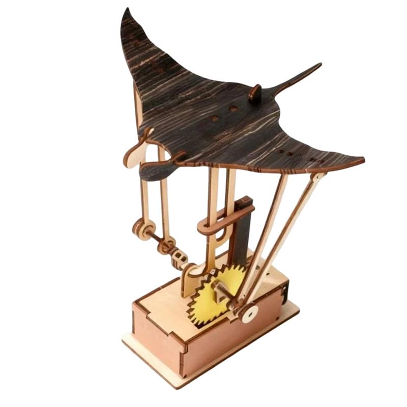 

1 шт. Дерев яна електрична прикраса-скат Автоматон З реалістичним рухом плавання Океанський Декор Для Столу Стільниці Подарунок для Дому