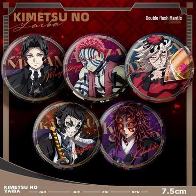 קוטל השדים 2025 תג פלאש כפול: סדרת מוצרים Kokushibo, Doma, Akaza 75 מ"מ