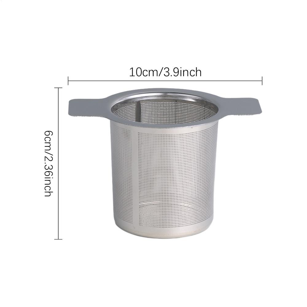 

High Quality With Cover Tea Infuser Stainless Steel Coffee Tea Strainer Grid Binaural Net Leak Tea Mesh Tea Filter Tea Accessory