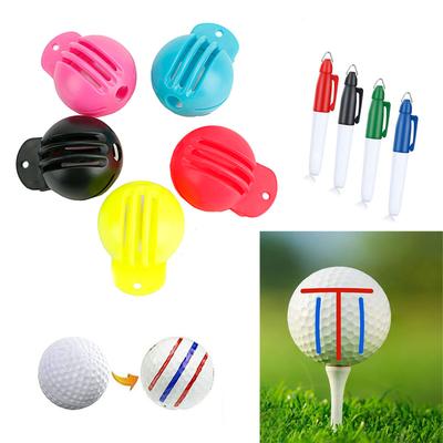 Golf Ball Line Marker Drawing Tool Three Line Template Alignment Putting Marking Liner Golf Marker Pen for Golf Training