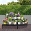 3 Tier Plant Stand for Indoor Outdoor Use, Multi-Level Flower Pot Display Shelf, Sturdy Metal Storage Rack Organizer for Garden