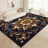 Golden Retro Persian Carpet Fluffy Large Non Slip Rug for Living Room Bedroom Luxury Decor