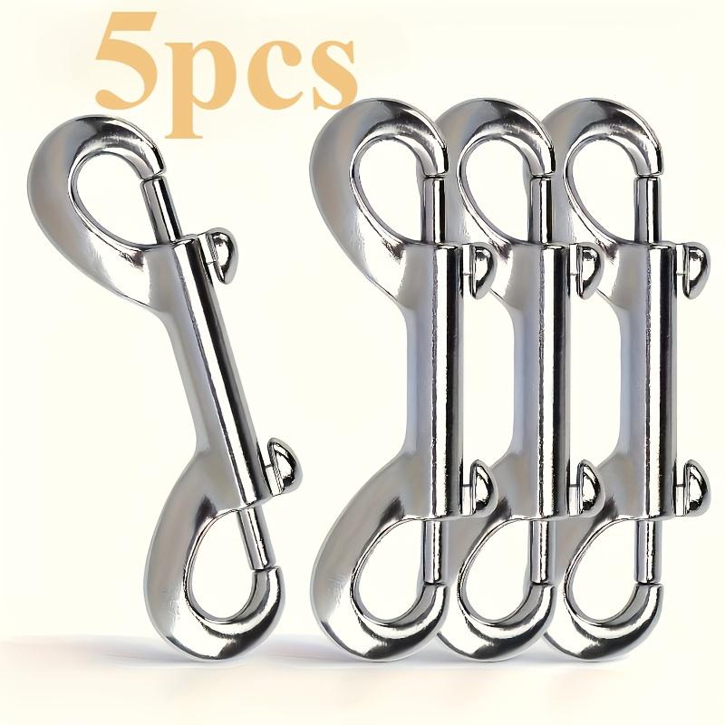 

5Pcs Heavy Duty Double-Head Buckle - Indoor/Outdoor Use, Dog Leash, Bucket, Keychain, Carbine, Collar, Trigger Hook & Nut Clamps античний срібного кольору